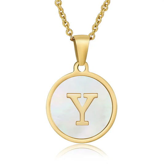 Valithra Gold Necklace Inicial Letra Y Fondo Blanco